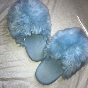 Plush Faux Fur Slippers
